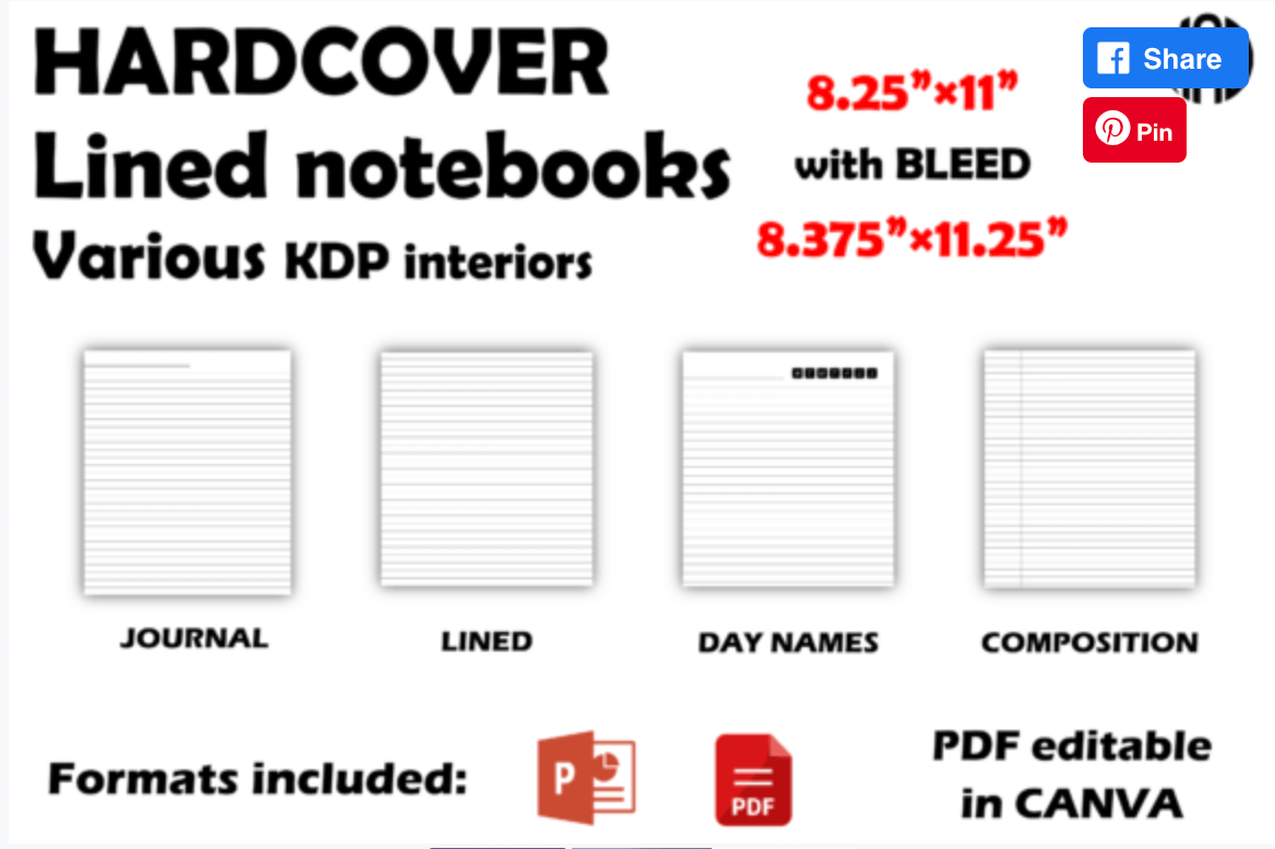 Lined notebooks: